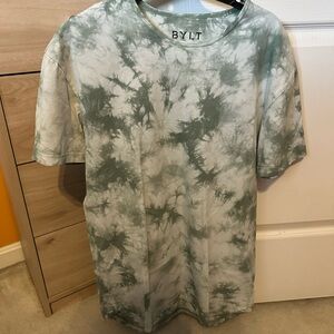 BYLT Basics Green and White Short Sleeve Tee